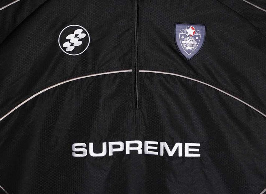 Supreme Reflective Piping Pullover Black