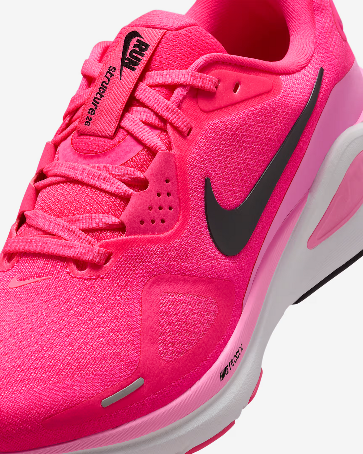 HJ1101-601 Nike Structure 26 Hyper Pink Black Pink Spell White Bright (Women's)