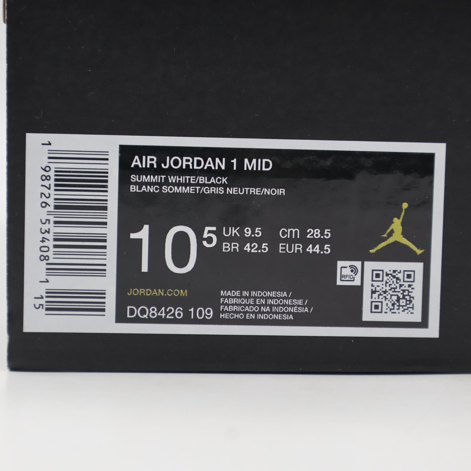 DQ8426-109 Nike Air Jordan 1 Mid Summit White Neutral Grey (Men's)