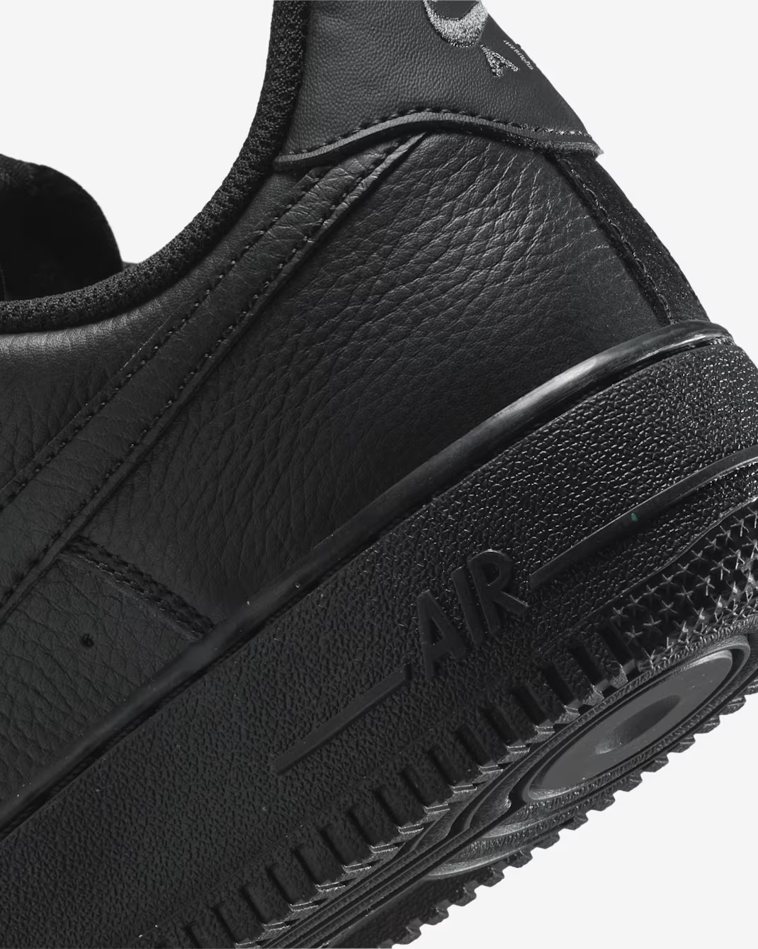 HV4403-001 Nike Air Force 1 Low Ribbon Laces Triple Black (Women's)