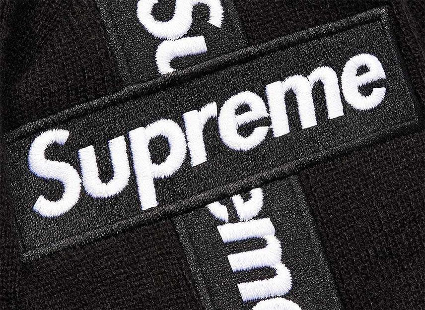 Supreme New Era Cross Box Logo Beanie Black