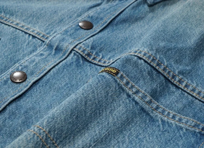 Supreme Worn Snap Painter Shirt "Denim"