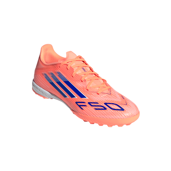 JH7723 adidas F50 League Turf Cleats Beam Orange Lucid Blue Cloud White (Men's)