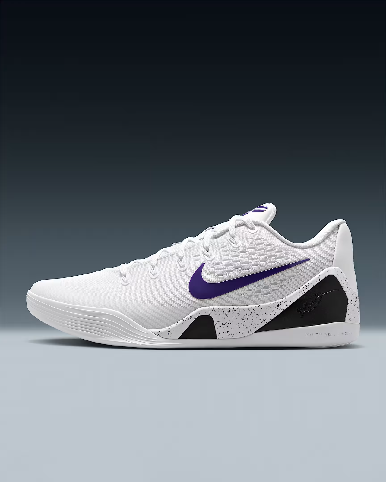 IH1401-100 Nike Kobe 9 Elite Low EM Protro White White Court Purple (Men's)