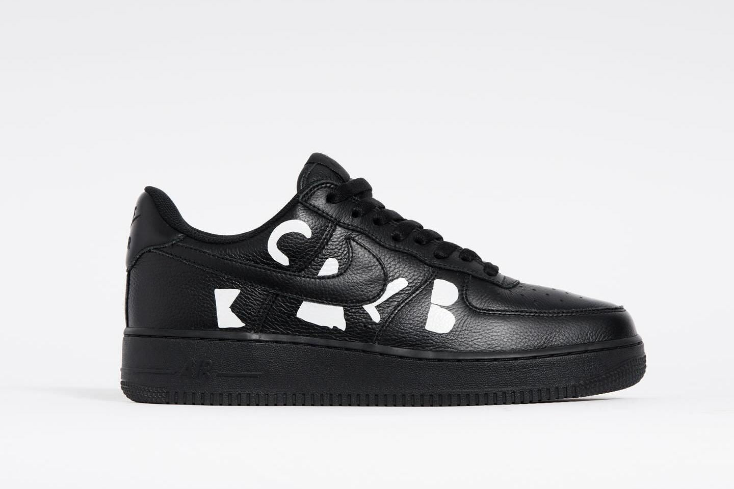 IB9949-001 BLACK COMME des GARÃONS Ã Nike Air Force 1 Low Retro Black (Men's)