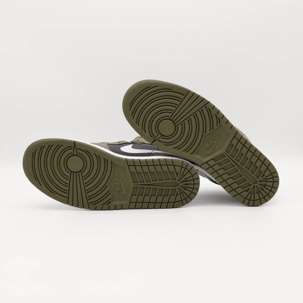 DQ8426-092 Nike Air Jordan 1 Mid Black Medium Olive Sail White (Men's)