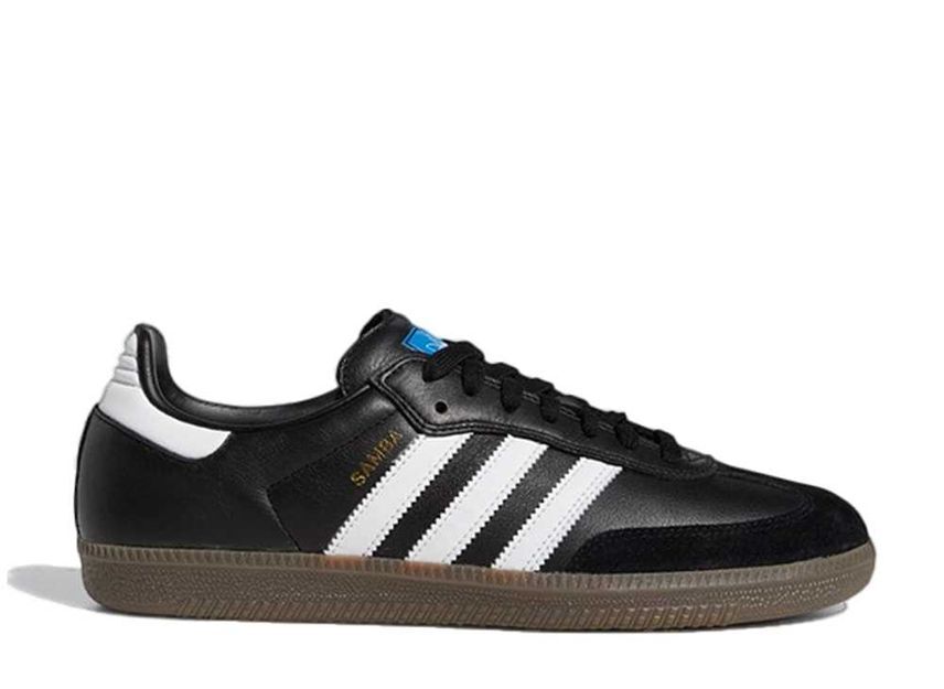 GW3159 Adidas Samba ADV Core Black Footwear White Gold Metallic Brown Gum Blue