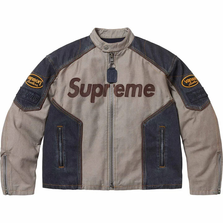 Supreme Vanson Leathers Cordura Cotton Jacket Denim