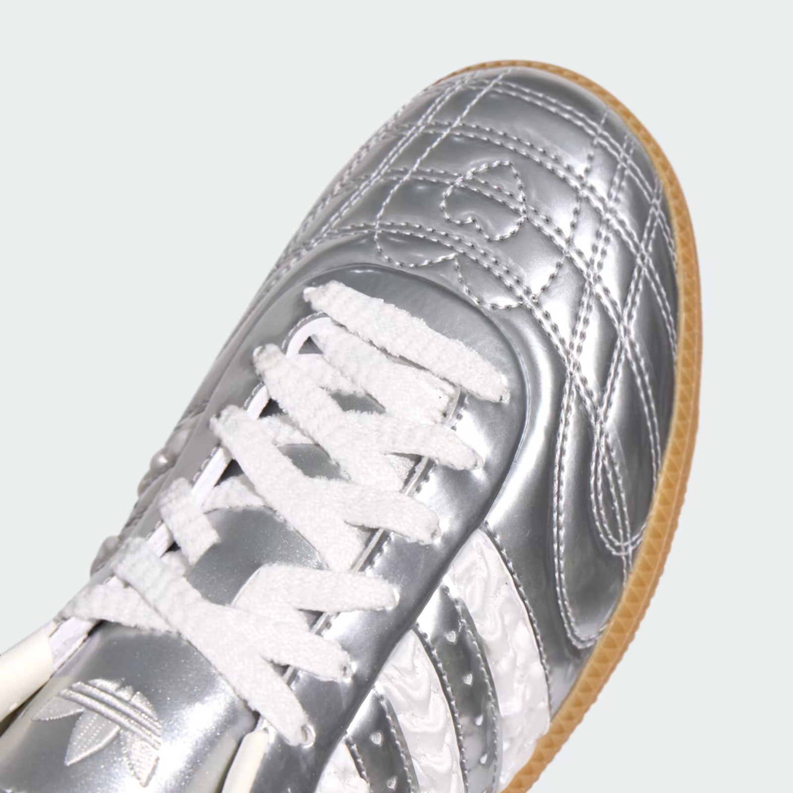 HP7105 adidas Samba JP Silver Metallic Core White (Men's)