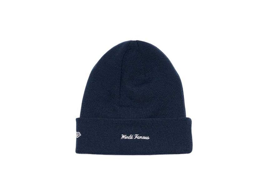 Supreme New Era Cross Box Logo Beanie Navy