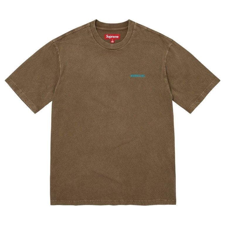 Supreme Washed S/S Top Olive Brown