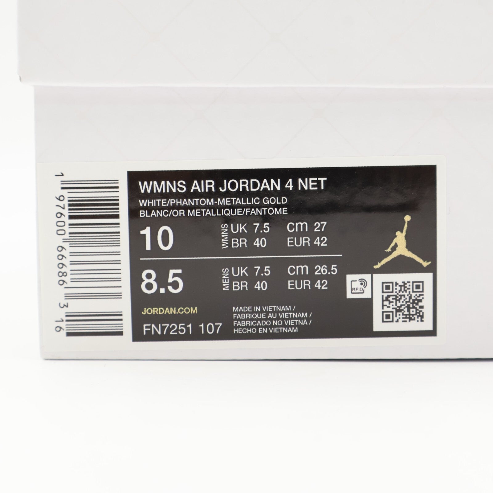 FN7251-107 Nike Women's Air Jordan 4 Retro Net (Women's)