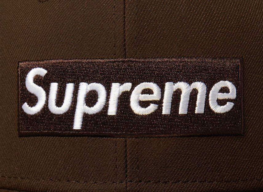 Supreme Box Logo Mesh Back New Era Brown (22SS)