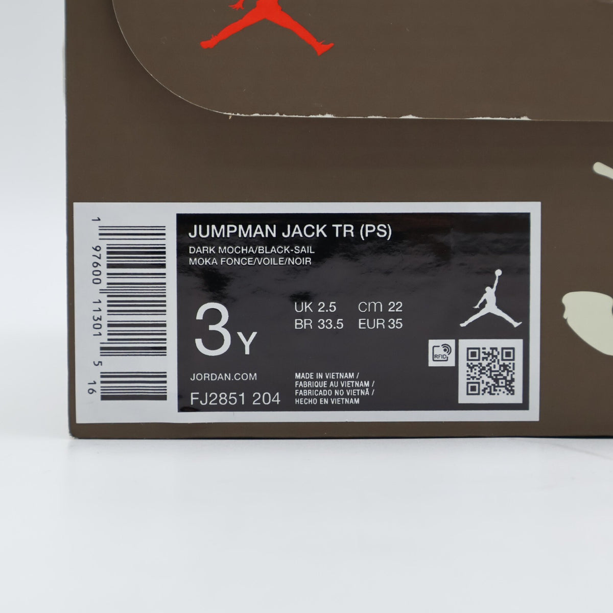 FJ2851-204 Travis Scott Nike PS Jordan Jumpman Jack TR CJ1 T-Rexx Black (Kids)