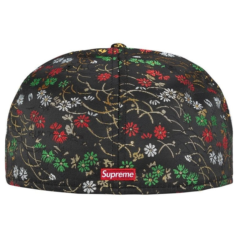 Supreme Floral Jacquard New Era Black