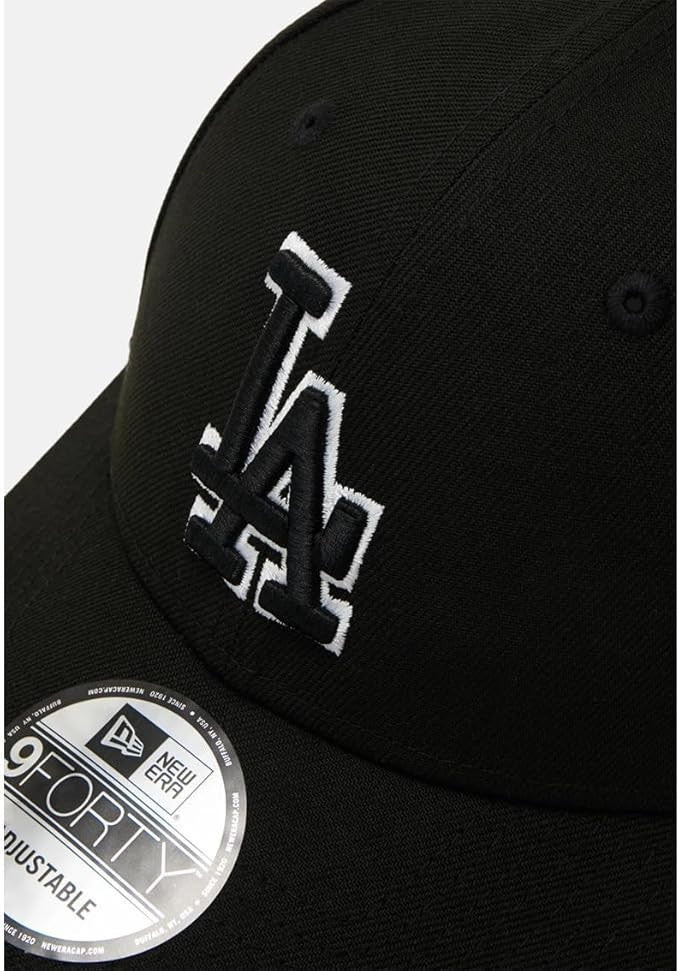 NEW ERA LA NYY 940 9FORTY League Basic Cap LA Black Black White