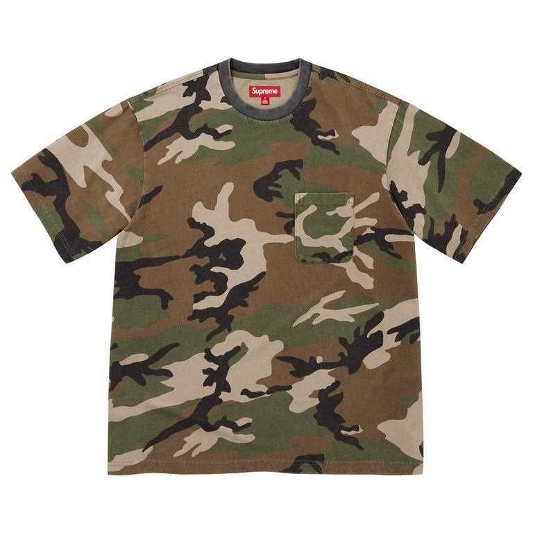 Supreme Cracked Pocket S/S Top Woodland Camo