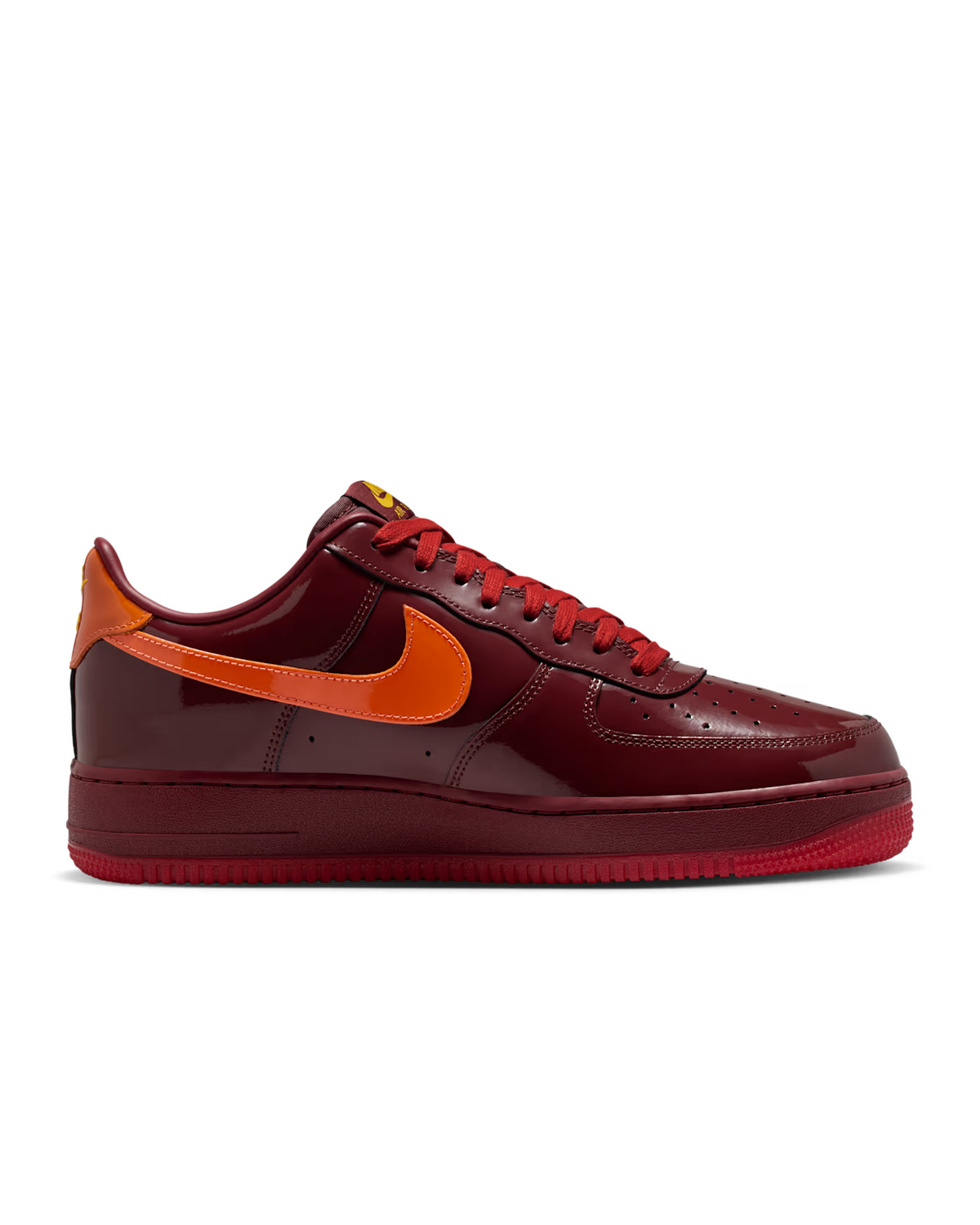 IO4489-601 Nike Air Force 1 Low Patent Leather Dark Team Red Safety (Men's)