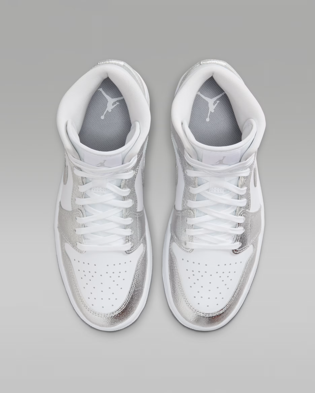 FN5031-100 Nike Air Jordan 1 Mid SE "Metallic Silver" (Women's)