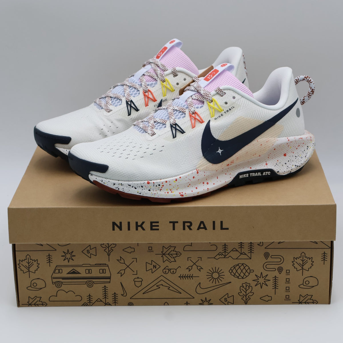 DV3864-102 Nike Pegasus Trail 5 Summit White Football Grey Pink Foam (Men's)