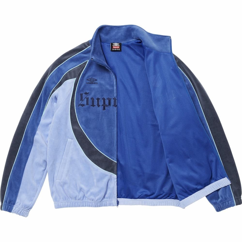 Supreme Umbro Velour Track Jacket Blue