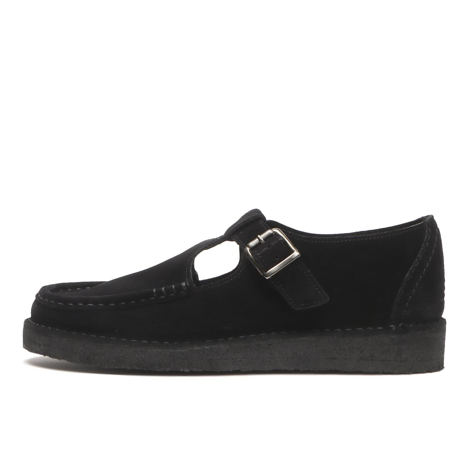26182844 Clarks Nomad T Bar Black Suede ( Men's )