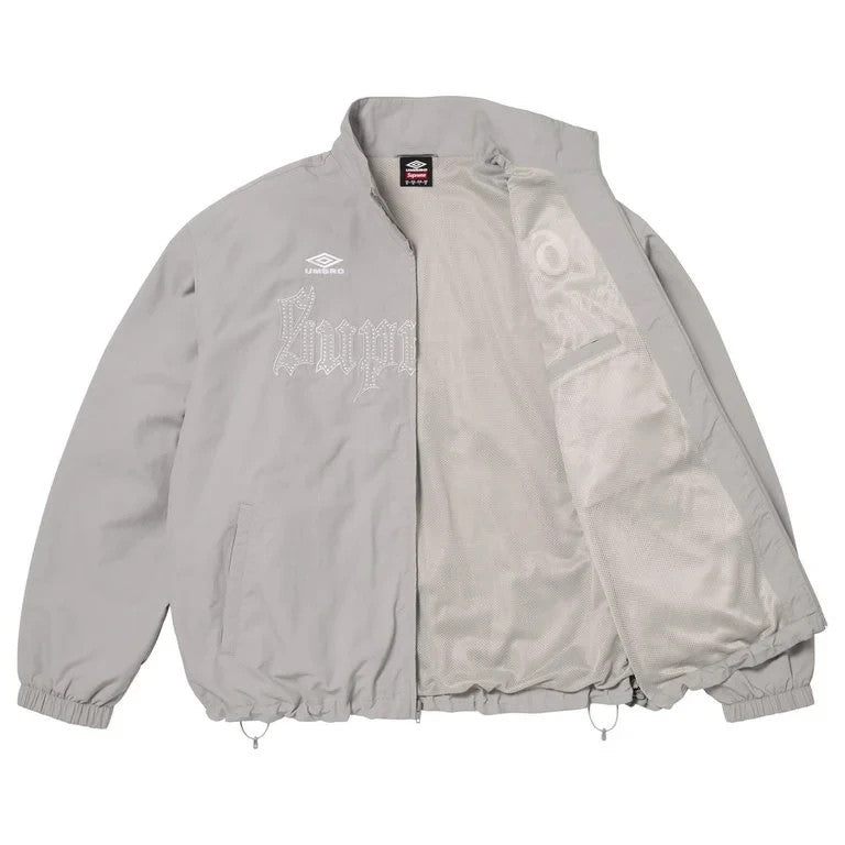 Supreme x Umbro Rhinestone Track Jacket Light Grey