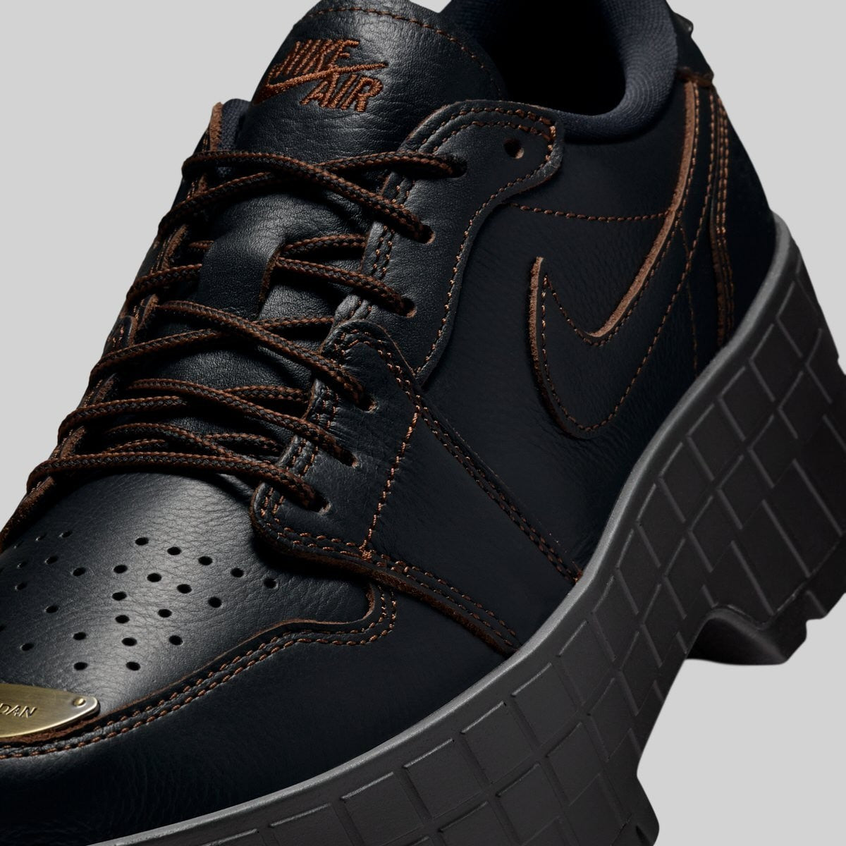 HF3184-002 Nike Air Jordan 1 Brooklyn Low Black Cacao Wow (Women's)