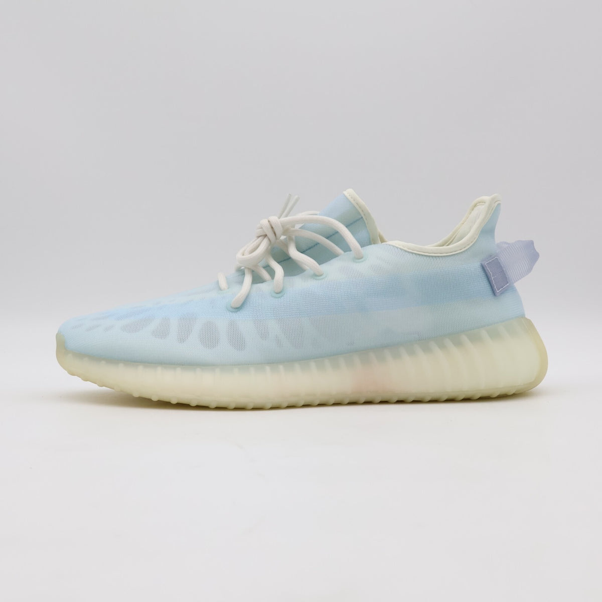 GW2869 Adidas Yeezy Boost 350 V2 Mono Ice Light Crystal Blue White Beige Aqua