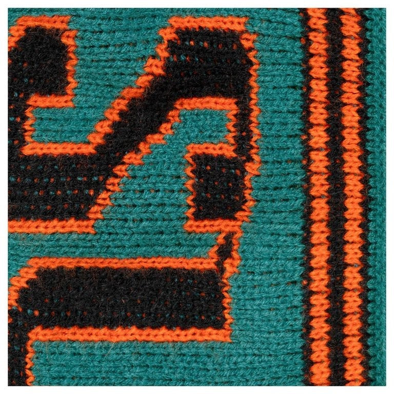 Supreme Jacquard Sleeve Half Zip Sweater Teal