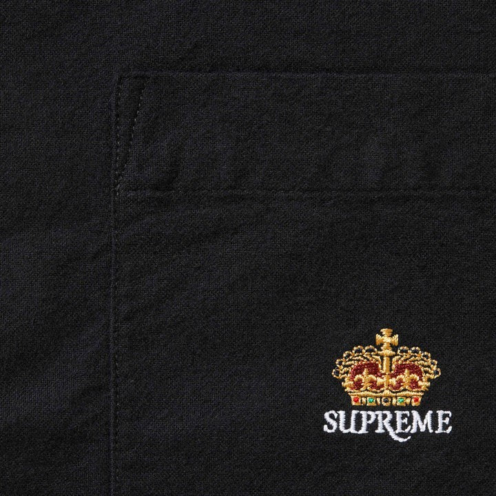 Supreme Loose Fit Flannel Oxford Shirt Black