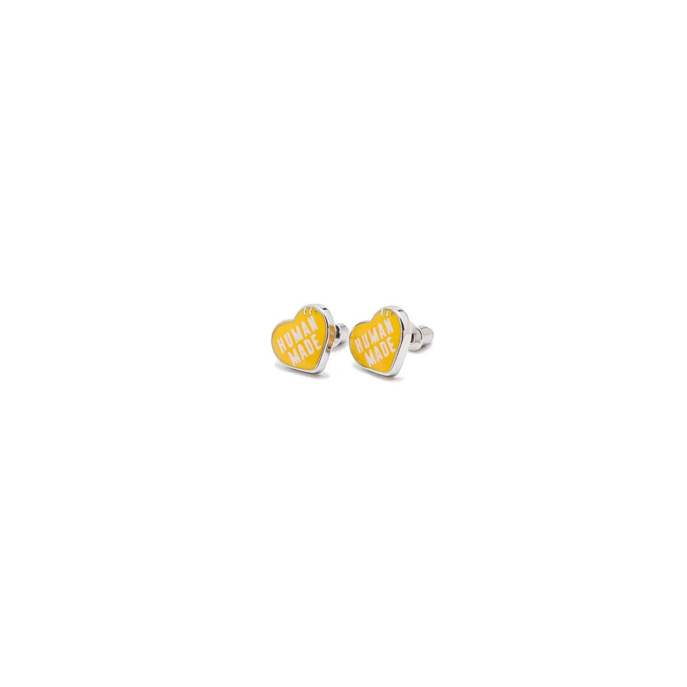 HUMAN MADE Heart Earrings Yellow HM29GD156