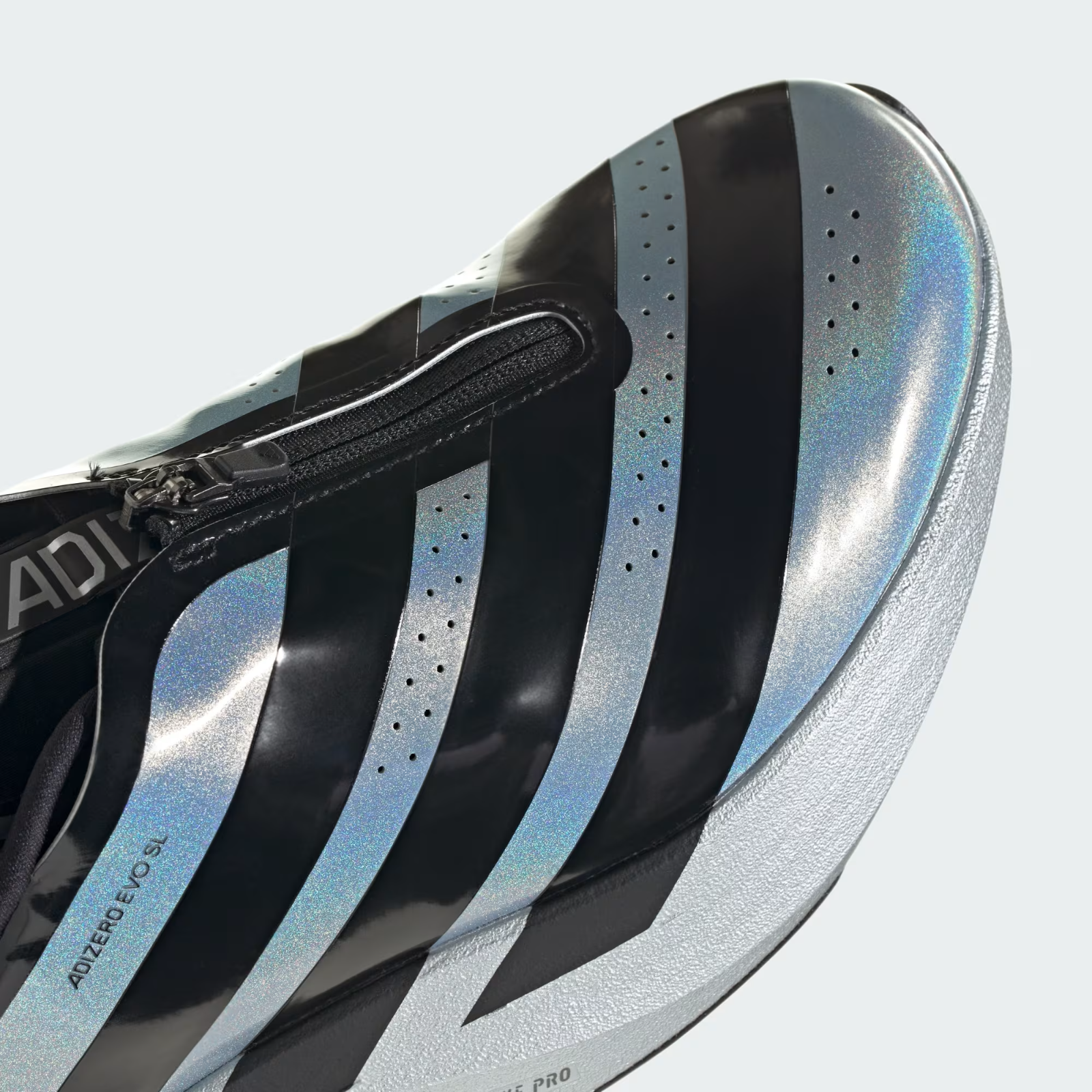 KH7787 adidas Adizero Evo SL Zip Silver Metallic/Core Black/Halo Silver (Men's)