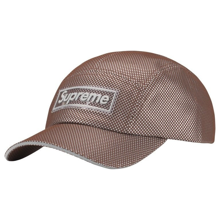 Supreme Metallic Mesh Camp Cap Brown