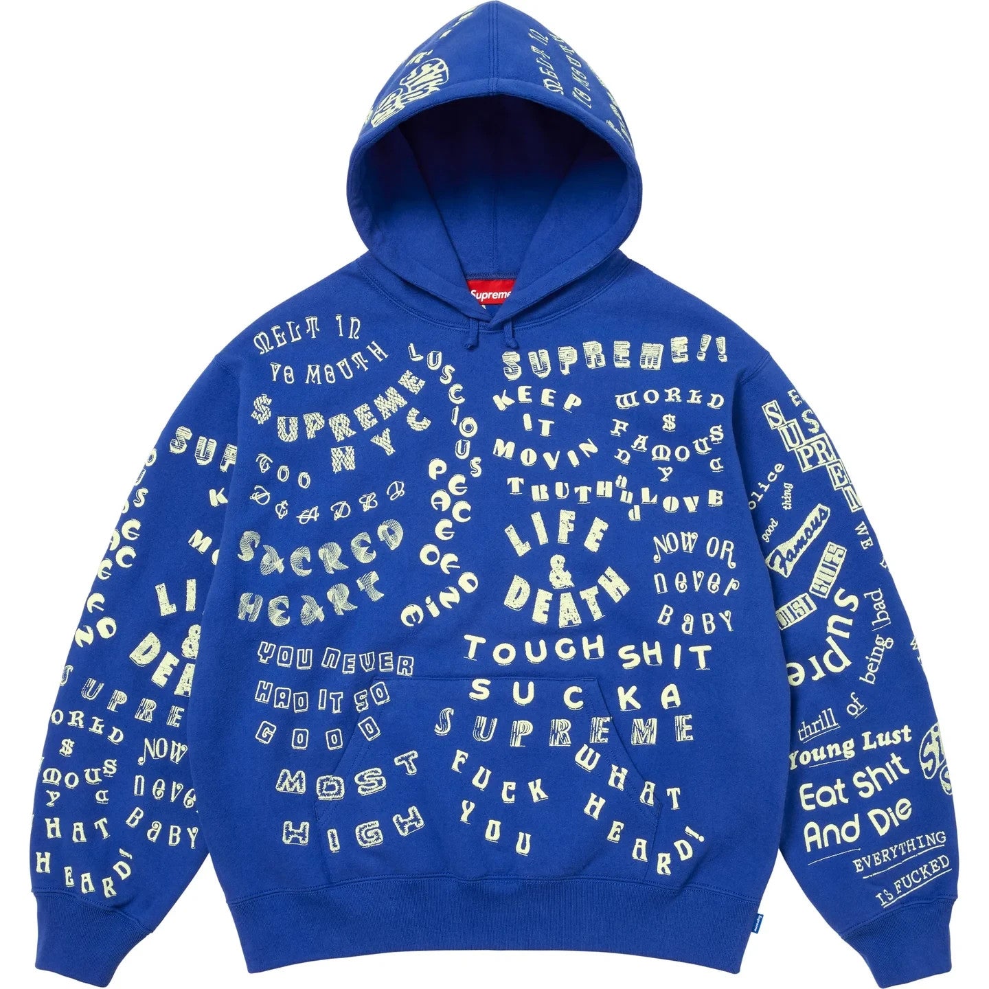 Supreme Too Deadly Hooded Sweatshirt Royal