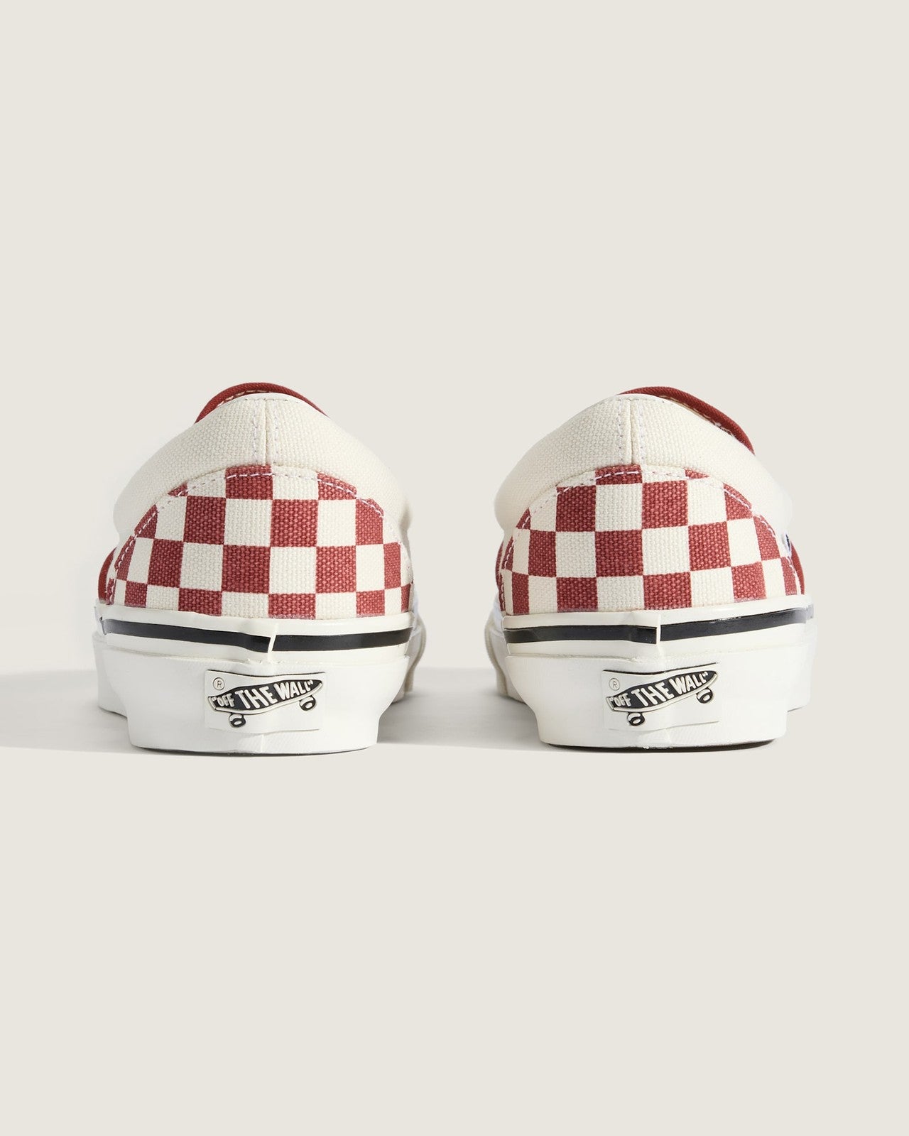 VN000D9PGWR Vans Premium Classic Slip-On 98 Checkerboard Poppy Ember Red (Men's)