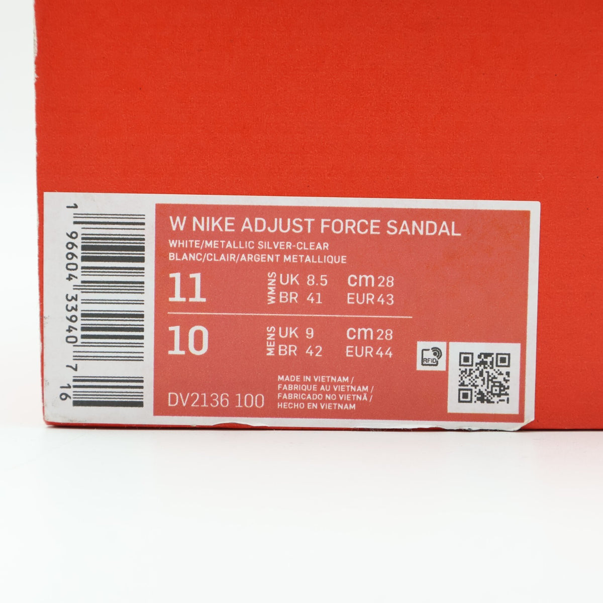DV2136-100 Nike WMNS Air Adjust Force Sandal White