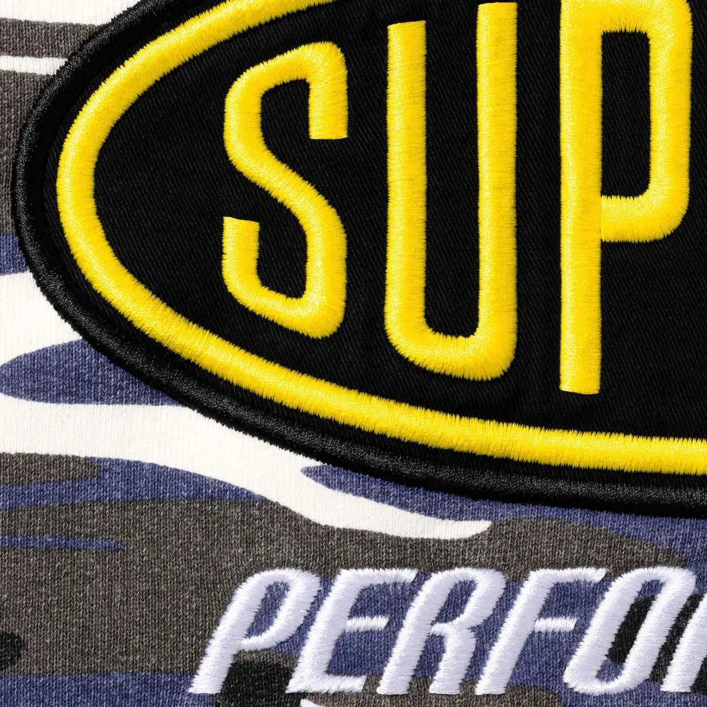Supreme Performance Zip Up Hooded Sweatshirt Blue Camo