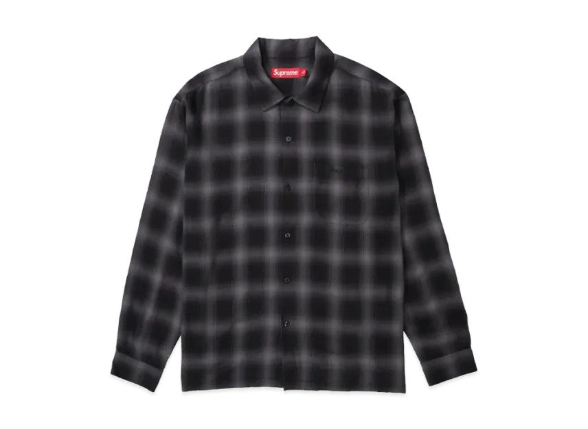 Supreme Shadow Plaid Rayon Shirt "Black"
