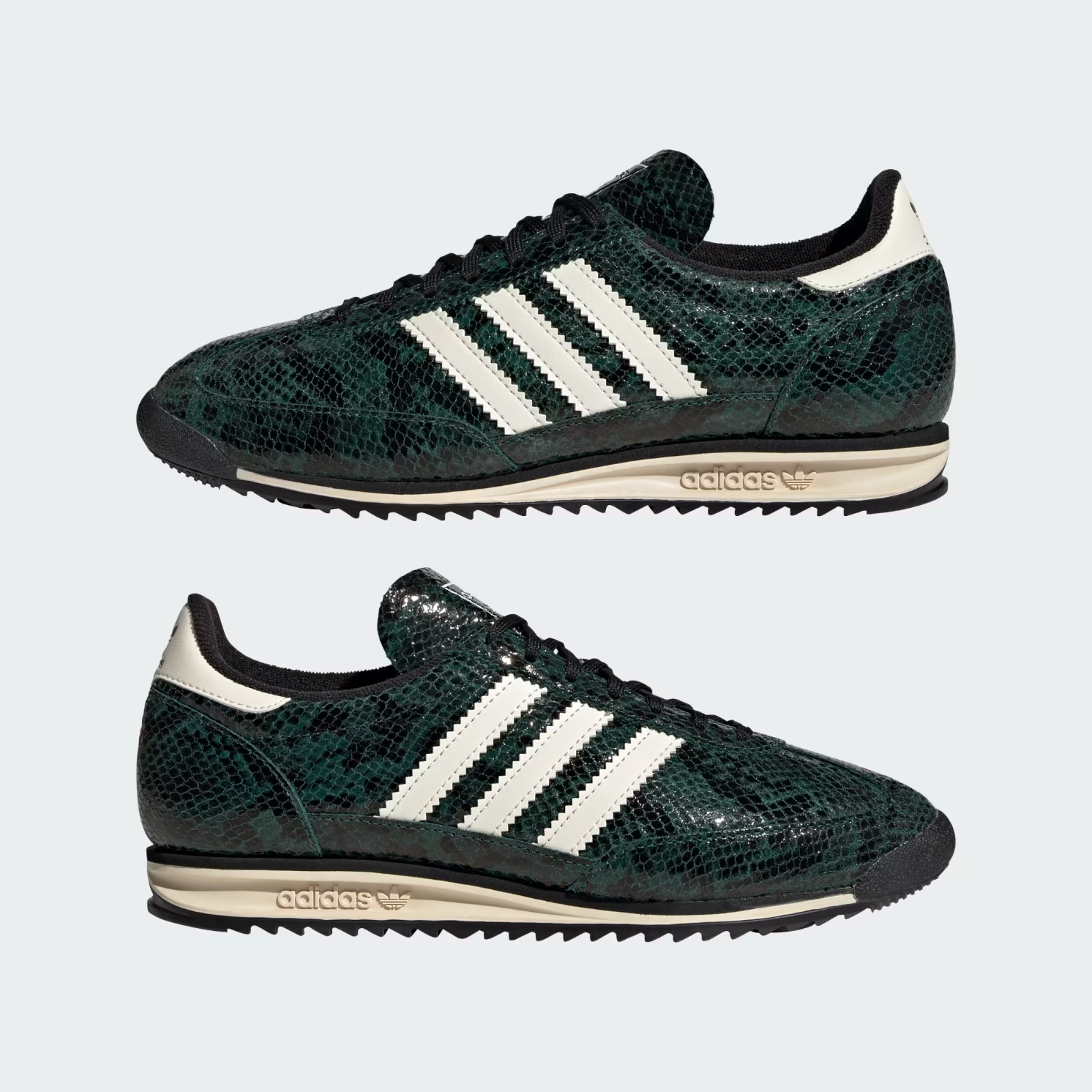 JS3982 adidas Originals SL72 OG Collegiate Green Core Black Cream White (Men's)