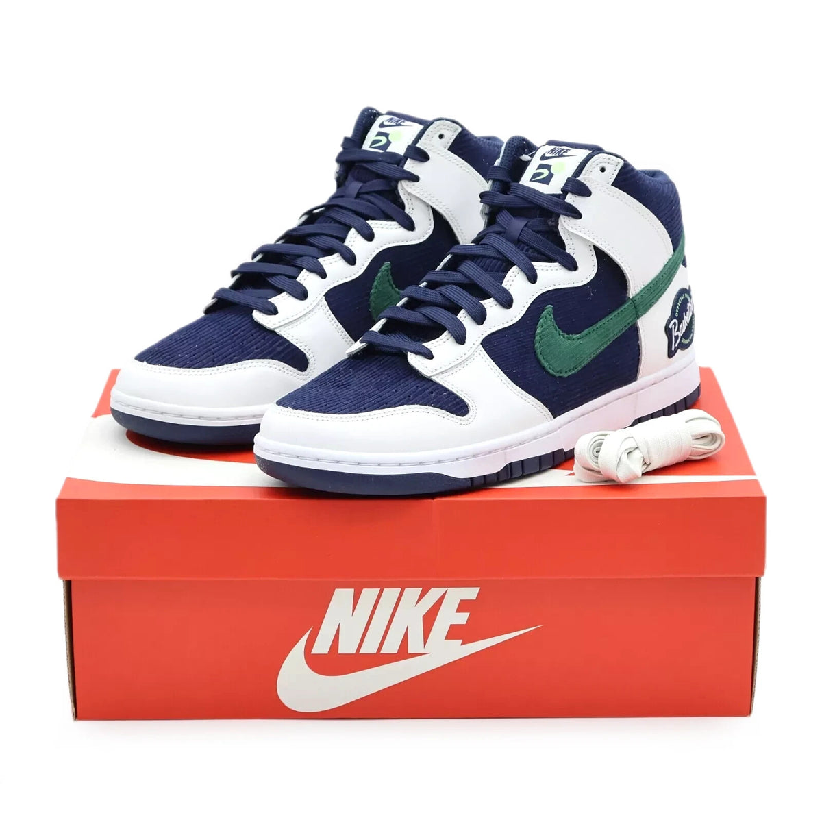 DH0953-400 Nike Dunk High EMB College Navy Sports Specialties Green (Men's)