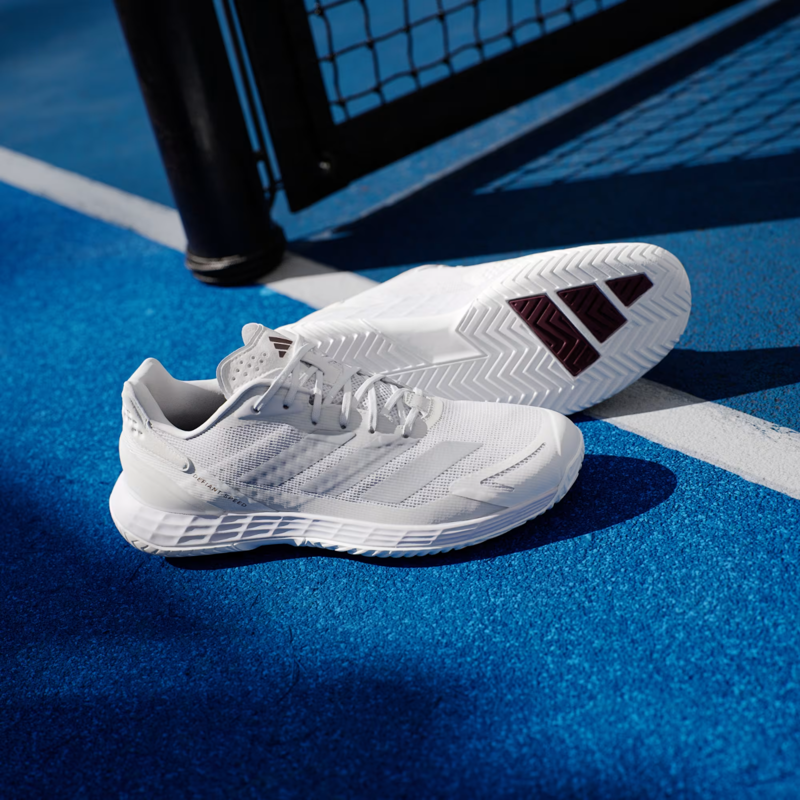 KJ3106 adidas Defiant Speed 2 Tennis "Cloud White/Tech Grey Metallic" (Men's)