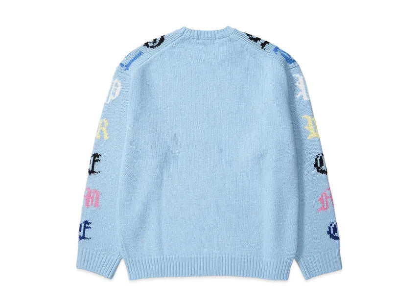 Supreme Old English Sleeves Sweater "Light Blue"