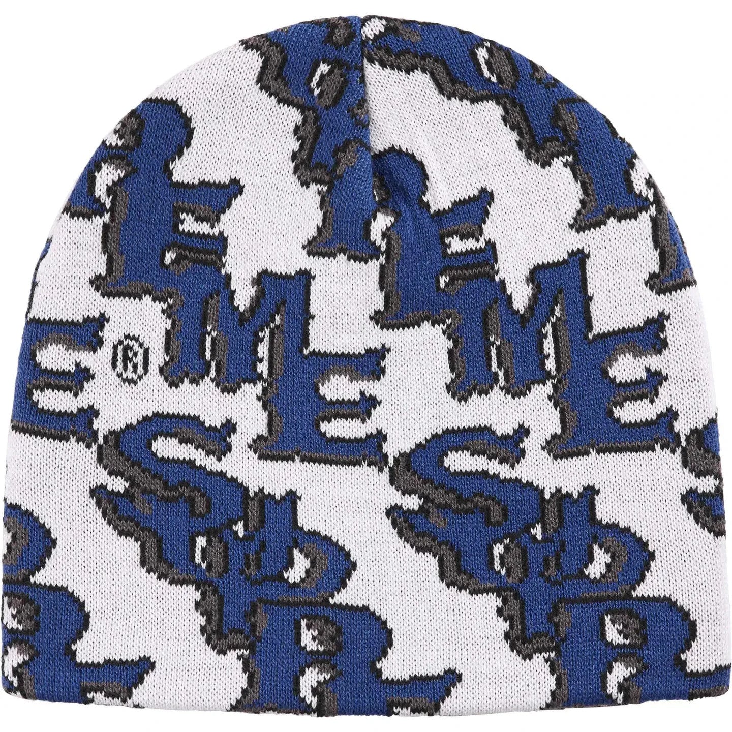 Supreme Slanted Gothic Outline Beanie White
