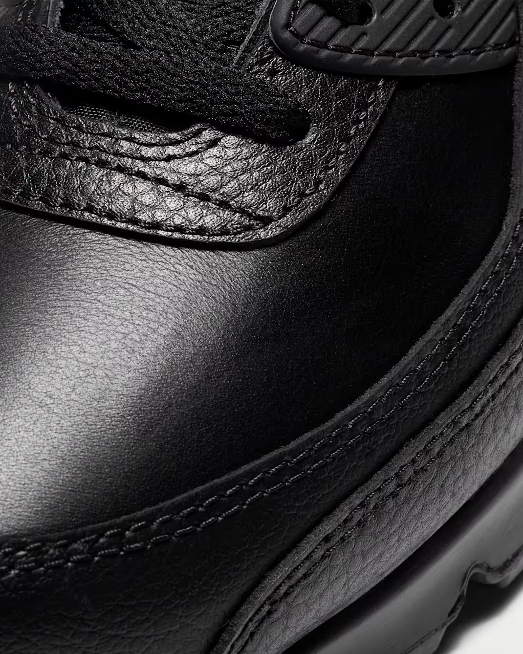 CZ5594-001 Nike Air Max 90 Leather "Triple Black" (Men's)