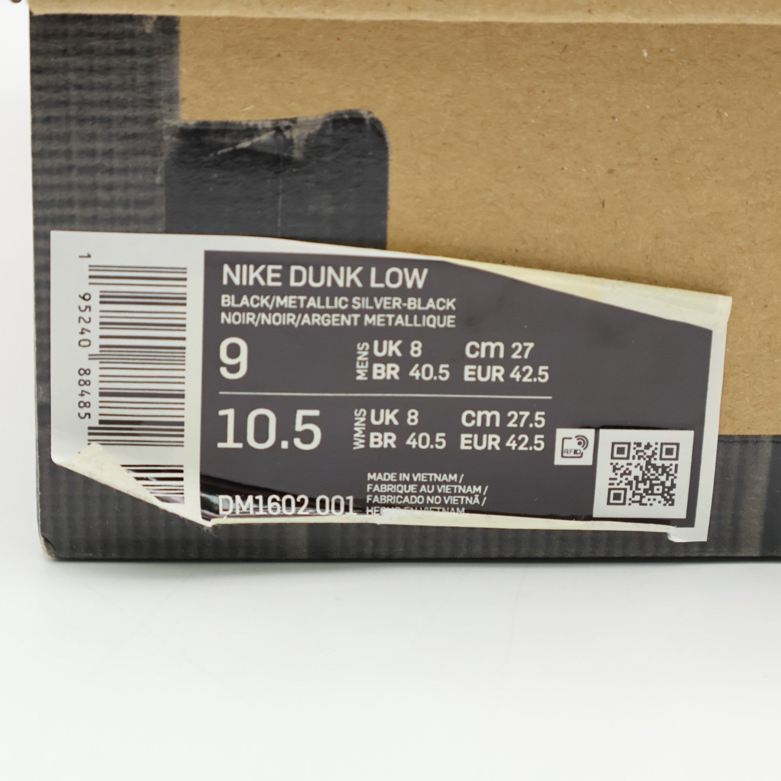 DM1602-001 Off-White Nike Dunk Low 1 OF 50 Black 50 (Men's)