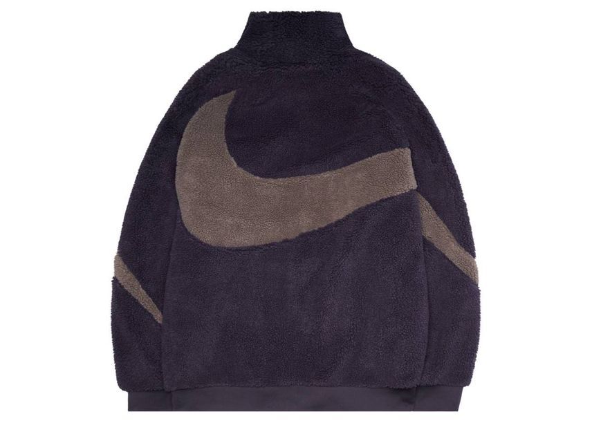 Nike Big Swoosh Reversible Boa Jacket Cave Purple
