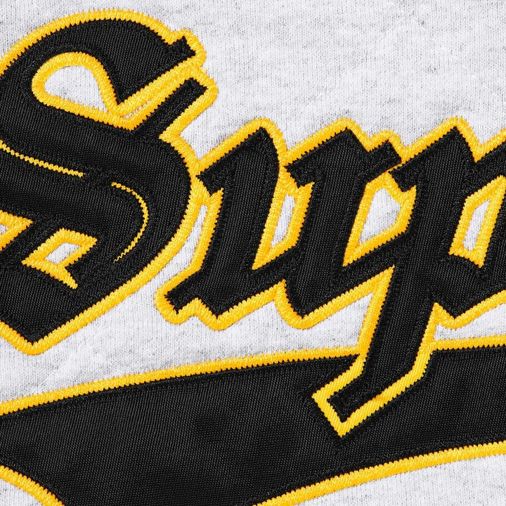 Supreme Quilted Zip Up Hooded Sweatshirt Ash Grey