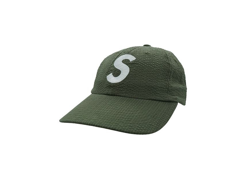 Supreme Seersucker S Logo 6-Panel Green
