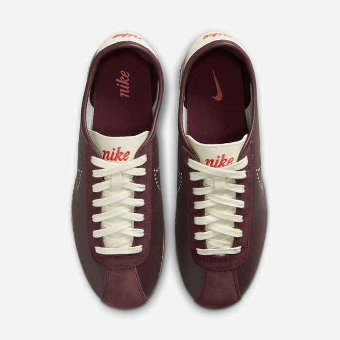 HQ1841-601 Nike Women's Cortez Leather Burgundy Crush Perforated Swoosh (Wome's)